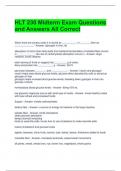 HLT 230 Midterm Exam Questions and Answers All Correct 