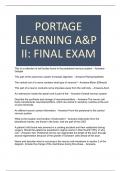 PORTAGE LEARNING A&P II: FINAL EXAM