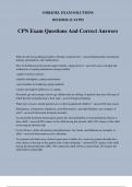 CPN Exam Questions And Correct Answers