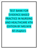 Test bank for evidence based practice in nursing and healthcare 4th edition by Melnyk