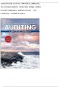 TEST BANK for Auditing A Practical Approach, 4th Canadian Edition Moroney, Campbell, Warren. All Chapters 1-14|| Newest Edition 