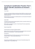 Comptia A+ Certification Practice Test 1 (Exam 220-901) Questions & Answers 2023