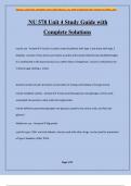 NU 578 Unit 4 Study Guide with Complete Solutions