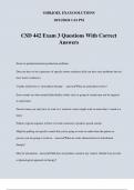 CSD 442 Exam 3 Questions With Correct Answers