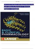 Basic and Clinical Pharmacology, 15th Edition TEST BANK by Bertram G. Katzung, Verified Chapters 1 - 66, Complete Newest Version