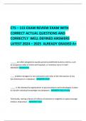 CTS – 115 EXAM REVIEW EXAM WITH CORRECT ACTUAL QUESTIONS AND CORRECTLY  WELL DEFINED ANSWERS LATEST 2024 – 2025  ALREADY GRADED A+ 