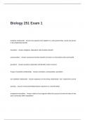 Biology 251 Exam 1 Questions and Solutions