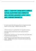 CAIB 2 – CHAPTER 1 EXAM WITH CORRECT ACTUAL QUESTIONS AND CORRECTLY  WELL DEFINED ANSWERS LATEST 2024 – 2025  ALREADY GRADED A+