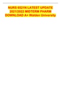NURS 6521N LATEST UPDATE 2021/2022 MIDTERM PHARM DOWNLOAD A+ Walden University