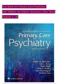 Primary Care Psychiatry, 2nd Edition TEST BANK by Robert McCarron, Glen Xiong, Verified Chapters 1 - 26, Complete Newest Version