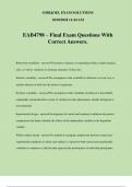 EAB4798 – Final Exam Questions With Correct Answers.