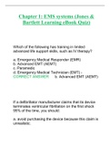 EMS systems (Jones & Bartlett Learning eBook Quiz)