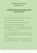 EAB3002 Final Exam Questions With Correct Answers.