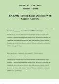 EAB3002 Midterm Exam Questions With Correct Answers.