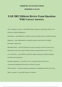 EAB 3002 Midterm Review Exam Questions With Correct Answers.