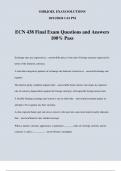 ECN 438 Final Exam Questions and Answers 100% Pass