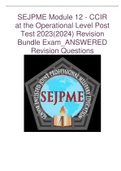 SEJPME Module 12 - CCIR at the Operational Level Post Test 2023(2024) Revision Bundle Exam_ANSWERED Revision Questions