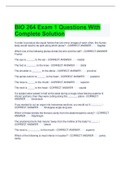 BIO 264 Exam 1 Questions With Complete Solution 