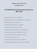 ECO204 Final Exam Questions and Answers 100% Pass