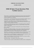 EDR 345 Quiz 5 Exam Questions With Verified Answers.