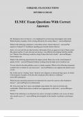 ELNEC Exam Questions With Correct Answers