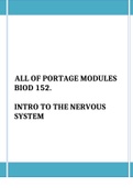 ALL OF PORTAGE MODULES BIOD 152.  INTRO TO THE NERVOUS SYSTEM 
