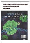 TEST BANK For Karp’s Cell and Molecular Biology, 9th Edition by Gerald Karp, Janet Iwasa, Verified Chapters 1 - 18, Complete Newest Version