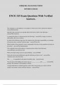 ENCE 325 Exam Questions With Verified Answers.