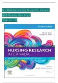 TEST BANK For LoBiondo-Wood and Haber's Nursing Research in Canada: Methods, Critical Appraisal, and Utilization. 5th Edition by Mina Singh, Verified Chapters 1 - 21, Complete Newest Version