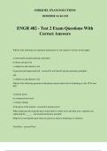 ENGR 482 - Test 2 Exam Questions With Correct Answers