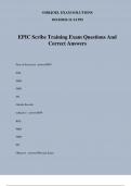 EPIC Scribe Training Exam Questions And Correct Answers