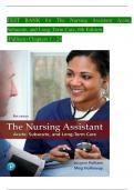 TEST BANK for The Nursing Assistant Acute, Subacute, and Long-Term Care, 6th Edition (Pulliam), Verified Chapters 1 - 24, Complete Newest Version