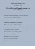 EESA06 Lecture 2 Exam Questions And Correct Answers