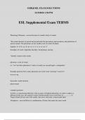 ESL Supplemental Exam TERMS