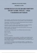 ESTHETICIAN STATE BOARD WRITTEN STUDY GUIDE (TEXAS) ~ Client Consultation and Analysis