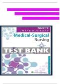 TEST BANK For Timby's Introductory Medical-Surgical Nursing, 13th American Edition by Donnelly-Moreno, Verified Chapters 1 - 72, Complete Newest Version