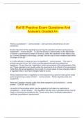 Ref-B Practice Exam Questions And Answers Graded A+.