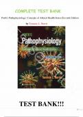 Test Bank - Porth's Pathophysiology: Concepts of Altered Health States  11th Edition by Tommie L. Norris, All Chapters |Complete Guide A+