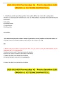 2020-2021 HESI Pharmacology V2 – Practice Questions (120) GRADED A+[ BEST SCORE GUARANTEED]..