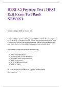 HESI A2 Practice Test / HESI Exit Exam Test Bank NEWEST Are you looking to HESI A2 Practice Test