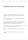 USAREUR Practice Test Questions and Answers