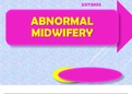 MIDWIFERY; ABNORMAL PREGNANCY AND ABNORMAL LABOUR