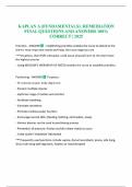 KAPLAN A (FUNDAMENTALS): REMEDIATION FINAL QUESTIONS AND ANSWERS 100% CORRECT | 2025