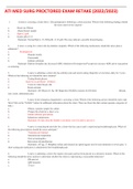 ATI MED SURG PROCTORED EXAM RETAKE (2022/2023) Course ATI MED SURG Institution ATI MED SURG 1.A nurse is assessing a client who is 12hr postoperative following a colon resection. Which of the following findings should the nurse report to the surgeon? 1. H