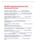 NR 603 Final Exam Questions And Answers All Correct 