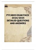 PYC4805 EXAM PACK  2024/2025 DETAILED QUESTIONS AND ANSWERS