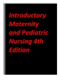 Exam (elaborations) Registered Nurse  Educator  Introductory Maternity and Pediatric Nursing, ISBN: 9781496346643