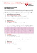 ACLS Exam Version  A and B 2022-2023 questions with answers Course Acls Institution Acls What should be done to minimize interruptions in chest compressions during CPR? A. Perform pulse checks only after defibrillation. B. Continue CPR while the defibrill