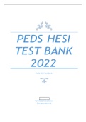 PEDS HESI TEST BANK 2022