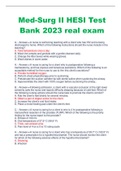 Med-Surg II HESI Test Bank 2023 real exam